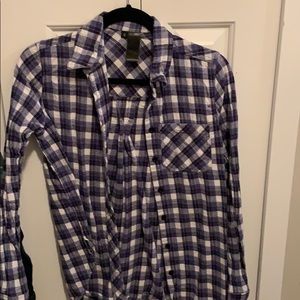 swell size small blue flannel
